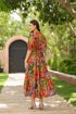 Women Printed Pure Cotton Fit & Flared Ethnic Dress